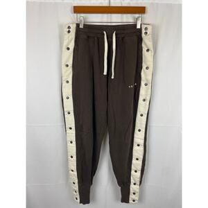 YoungLA Brown Snap Jogger Pants Elastic Waist Tear Away YLA2155 235 Mens Size XL
